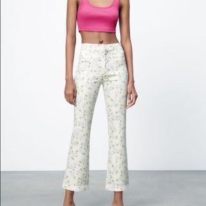 Zara Mini Flare Printed Pants